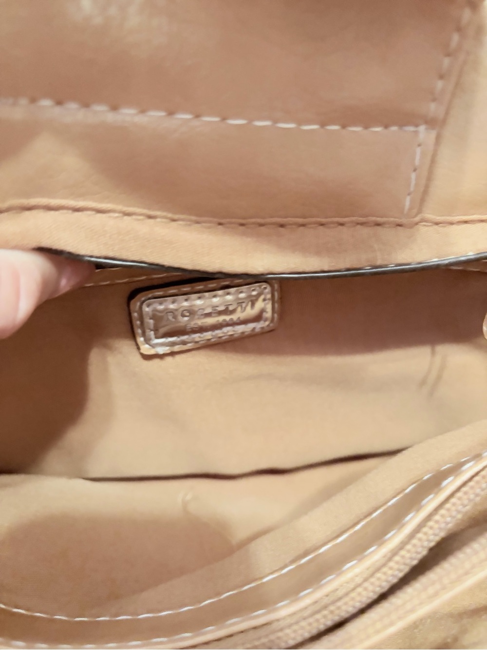 beige woven beach theme shoulder handbag from Rosetti. - Picture 9 of 11